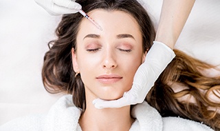 Patient relaxing during BOTOX® treatment