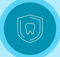 Animated tooth on shield icon
