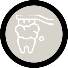 Animated tooth on shield icon