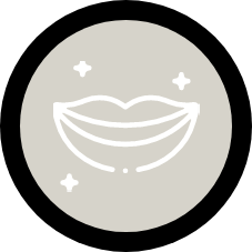 Animated tooth surrounded by garland icon
