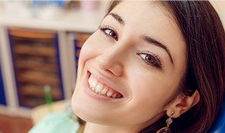 Woman with gorgeous teeth and smile