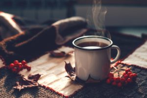 coffee sitting on a table